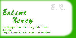 balint nerey business card